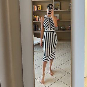 TopShop Midi Black & White Dress (XS/2)